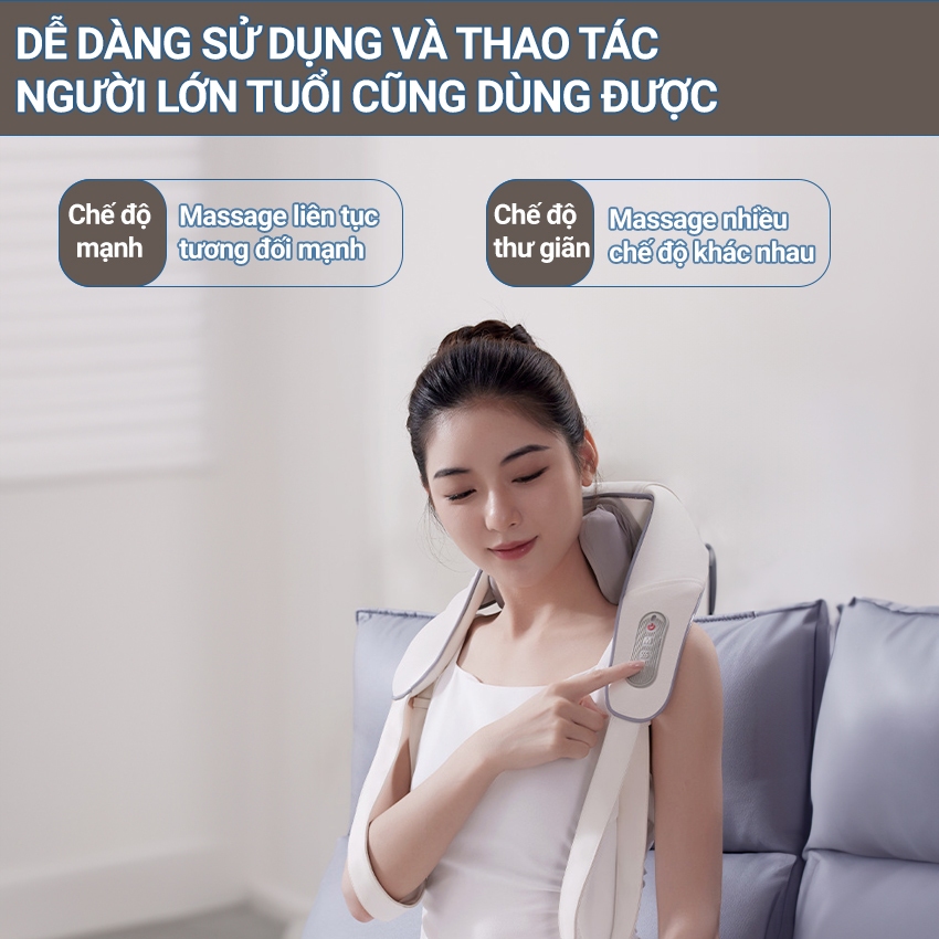 Máy Massage  Cổ Vai Gáy Hồng Ngoại Đa Năng Mát Xa Thư Giãn, Giảm Căng Thẳng, Mệt Mỏi