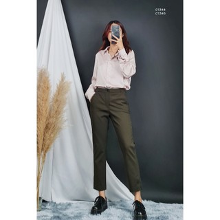 C1344- quần tây 9 tấc nút lai trơn