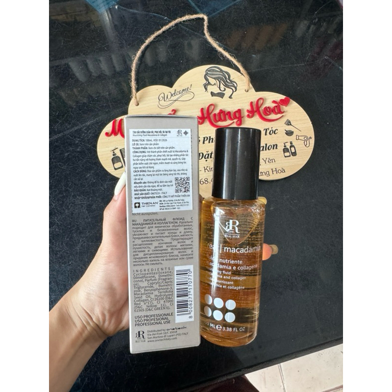 Tinh dầu dưỡng tóc macadamia REAL STAR chăm sóc, phục hồi, tái tạo tóc