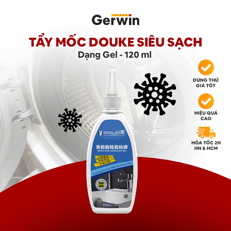 Gel tẩy mốc đa năng Douke siêu sạch, tẩy sạch các bẩn, vết mốc silicon, gioăng cao su tủ lạnh, máy giặt 120gr