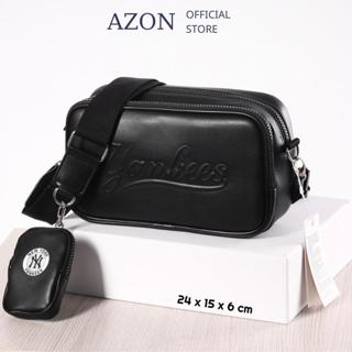 Túi Đeo Chéo NY Nam Cao Cấp Vải Da Pu Logo Dập Nổi , Túi Đeo Chéo MLB Nam Nữ Dạng Hôp Chống Nước _ AZON 15