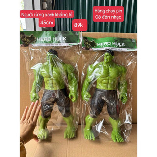 MÔ HÌNH SIÊU NHÂN HULK SIÊU ANH HÙNG NGƯỜI RỪNG XANH CHO BÉ CÓ ĐÈN SIZE 45CM