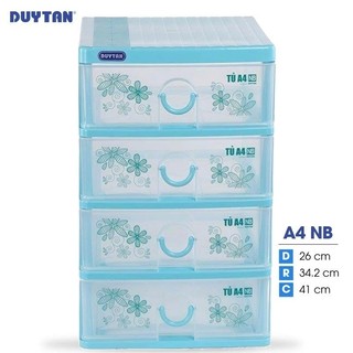Tủ nhựa Tomi A4 , 4 ngăn nắp bằng Duy Tân ( Hàng Việt Nam chất liệu cao cấp )