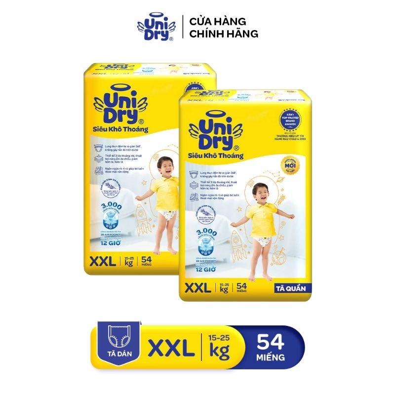 Combo 2 gói tã quần unidry M74/L68/XL62/XXL56