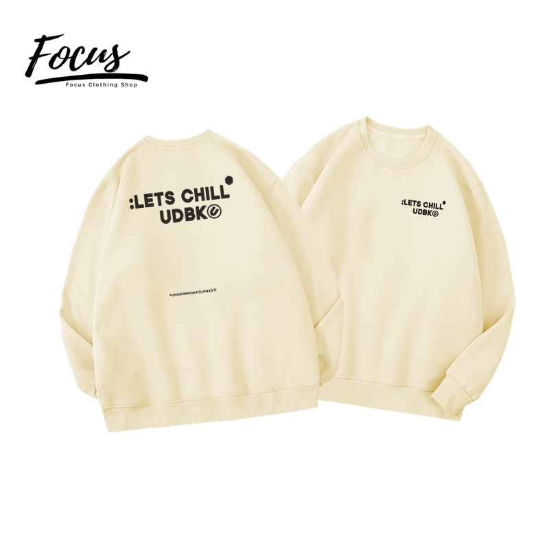Focus local brand fashion vintage áo sweater nỉ bông nữ áo bigsize unisex ulzzang 100%cotton