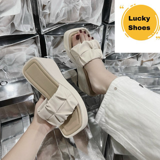 Dép xuồng quai nhún mềm cao 8cm 3 màu (D0019)
