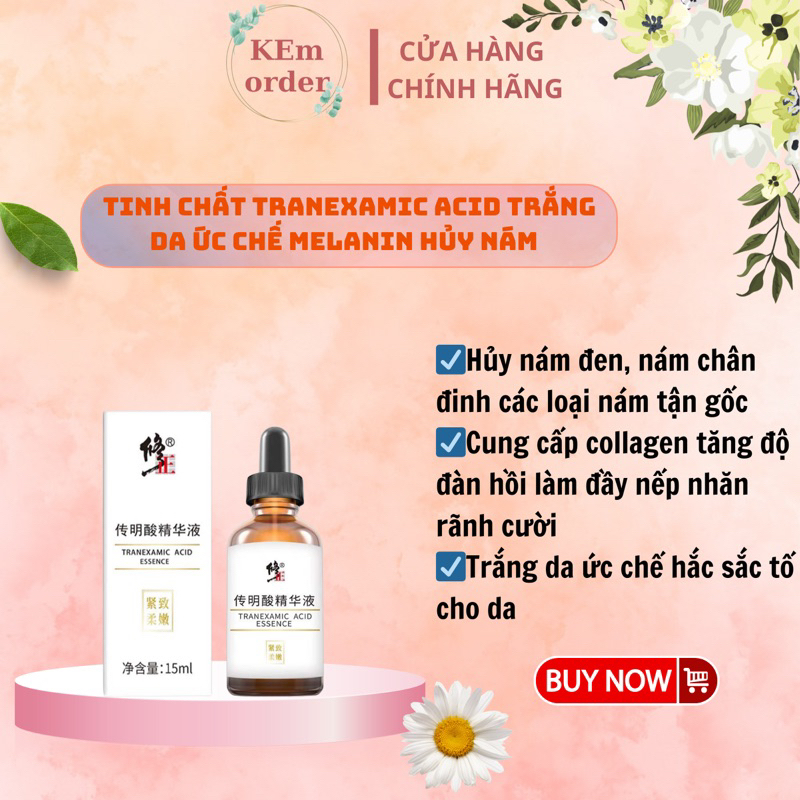 Serum Tinh Chất Giảm Nám Tàn Nhang Tranexamic Acid Trắng Da IE Brand 15ml