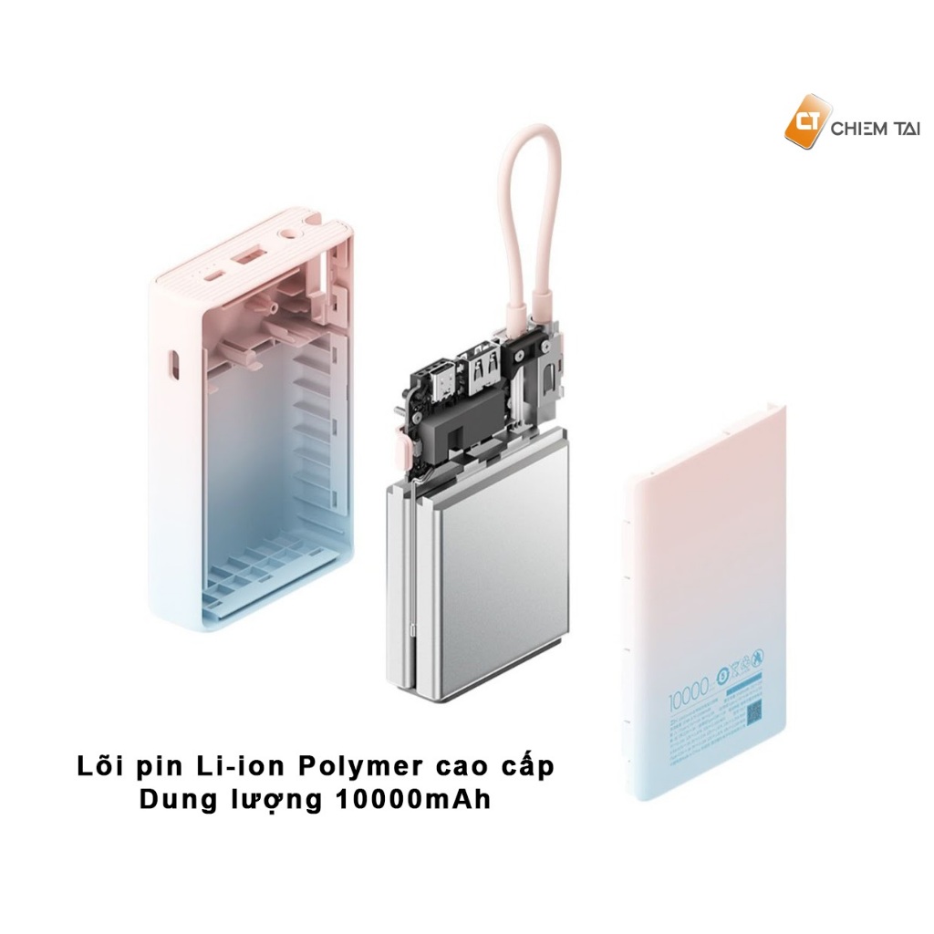 Pin sạc dự phòng 10000mAh ZMI P17 22.5W có cáp USB-C