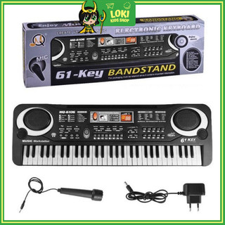 Đồ chơi đàn điện tử 61 phím kèm micro, đồ chơi âm nhạc đàn piano kết hơp đàn organ cho bé