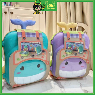Đồ chơi balo xúc cát size to cho bé hình cá heo - đồ chơi xúc cát cho bé