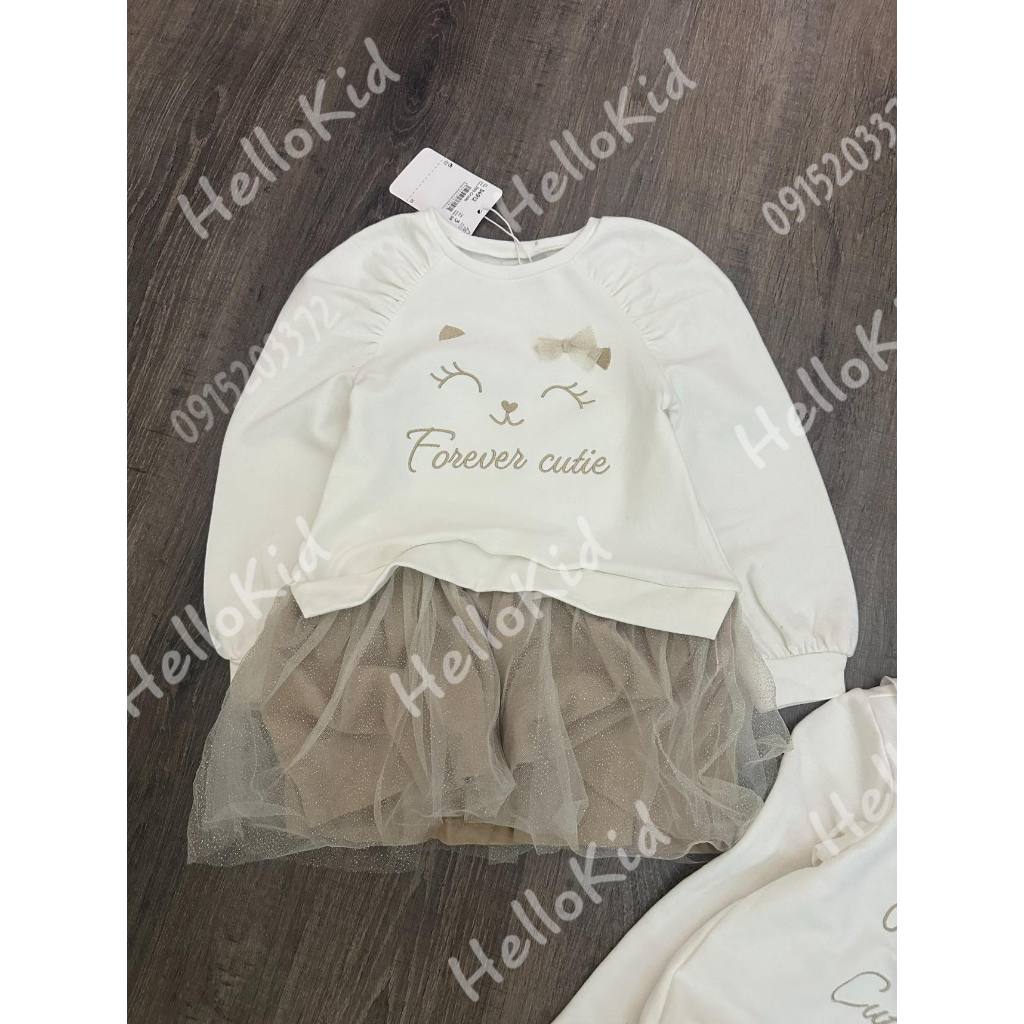 Váy mèo MOR quí tộc thêu chân tutu bé gái