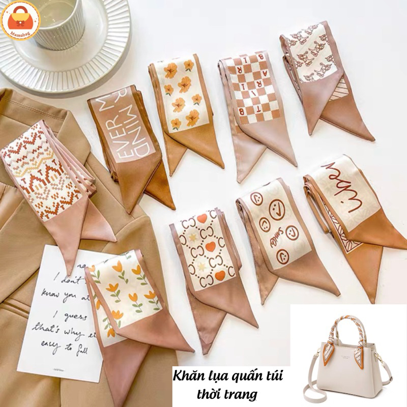 Khăn lụa quấn quai túi đa năng, khăn lụa buộc túi mẫu mới