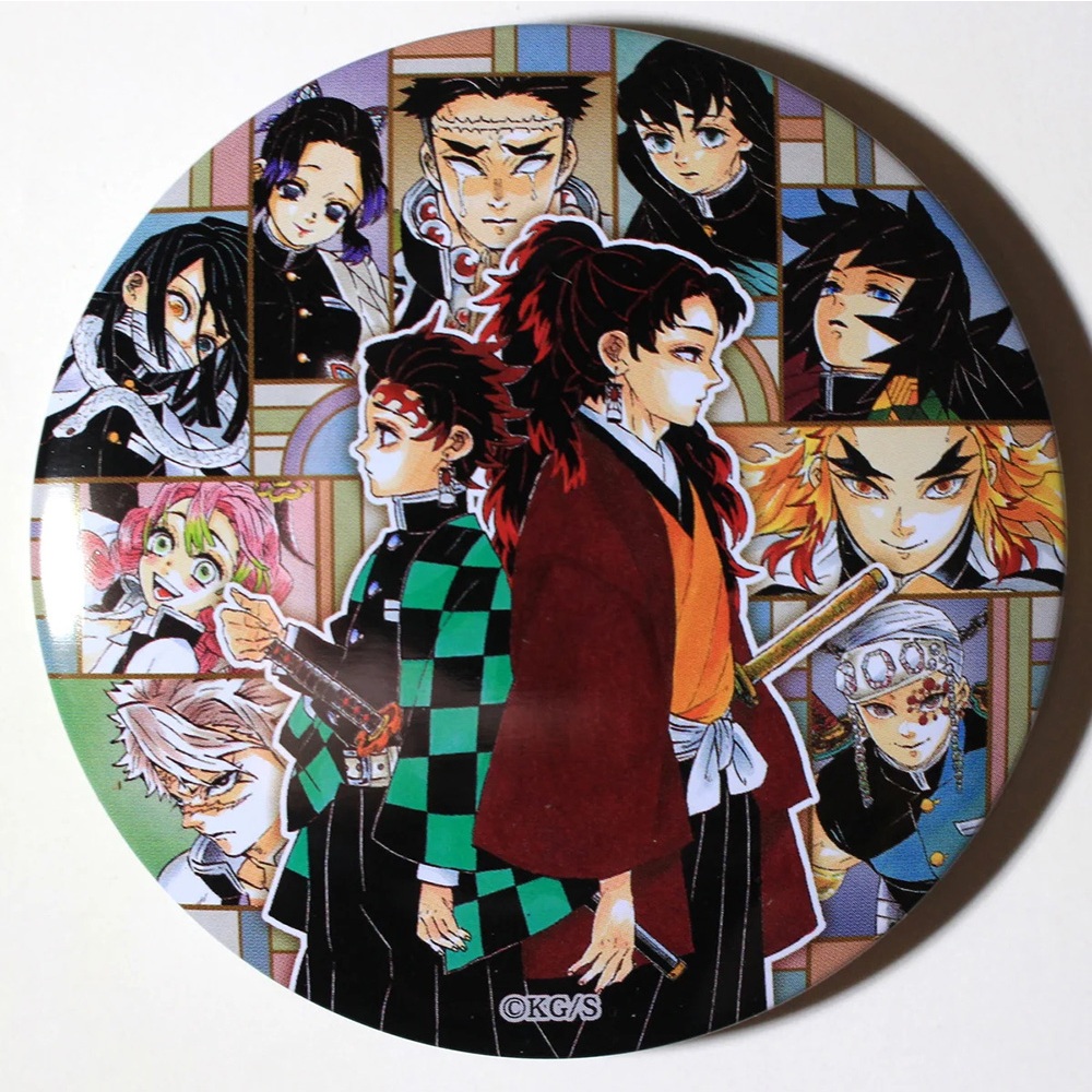 Huy hiệu kim loại - Kimetsu no Yaiba - Shueisha Badge - Tanjiro x Tsugikuni Yoriichi