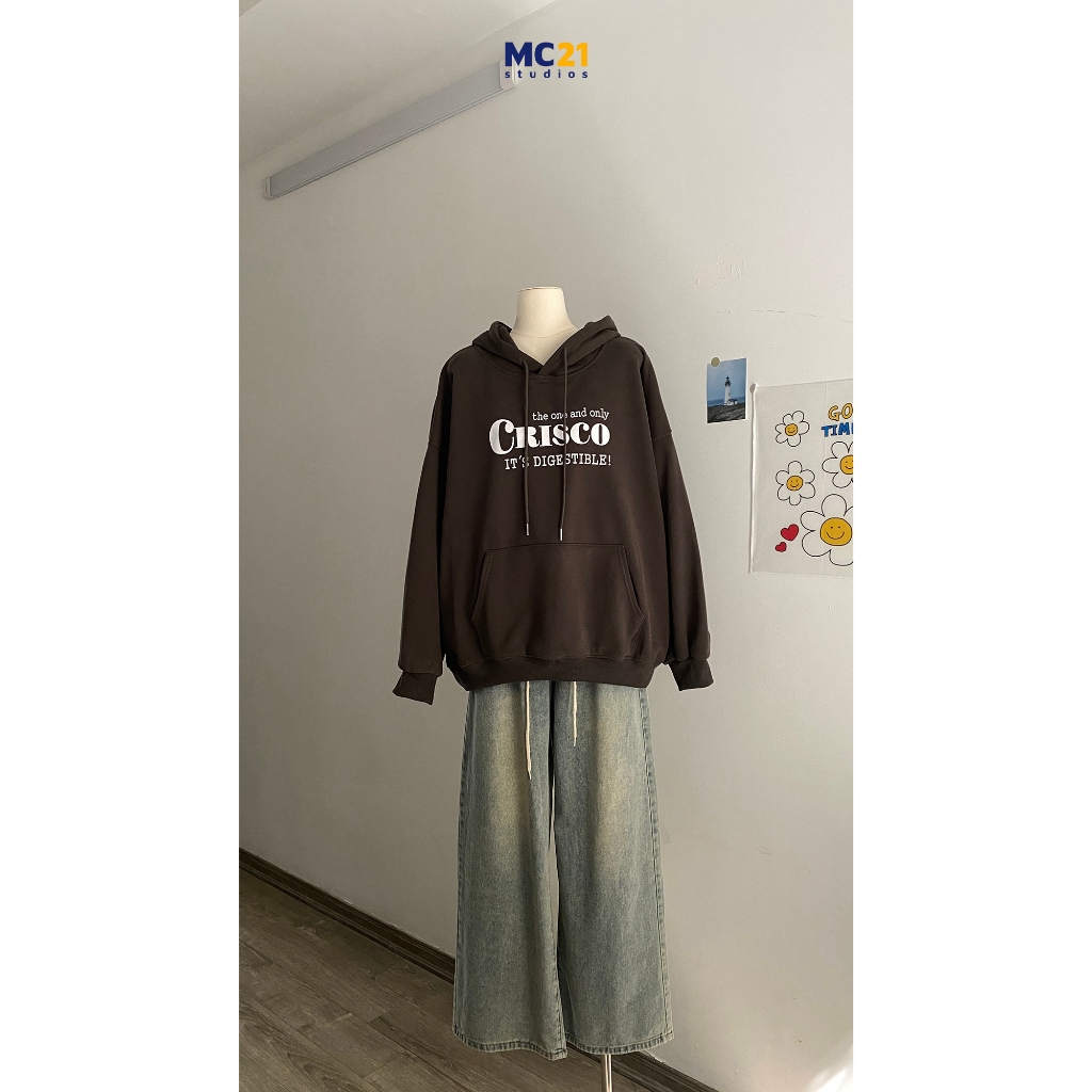 Áo hoodie nam nữ MC21.STUDIOS nỉ lót lông form rộng sweater Unisex oversize Ulzzang Streetwear Hàn Quốc A3807