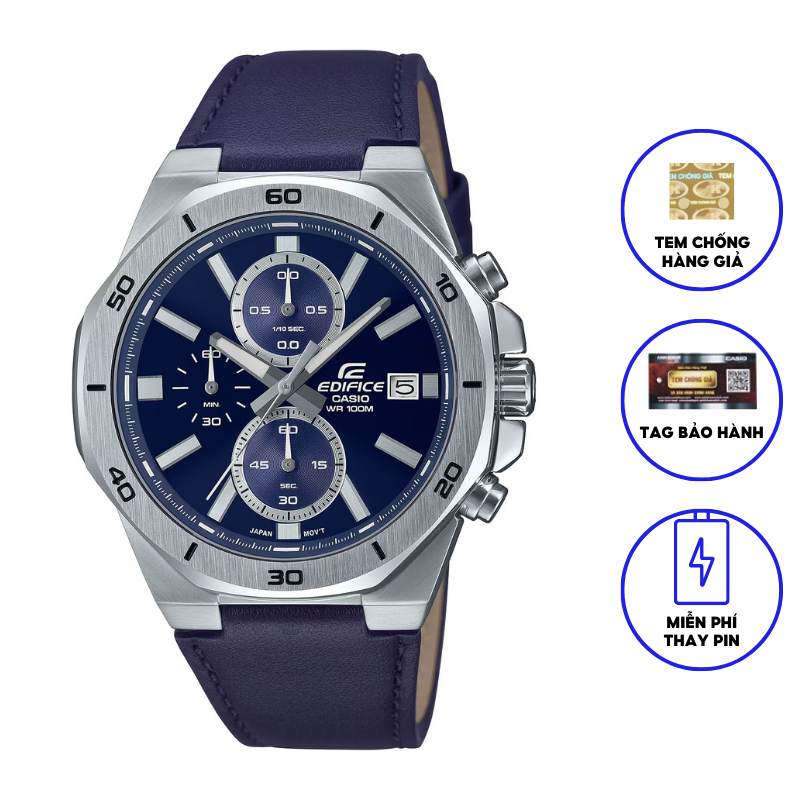 Đồng Hồ Casio Nam Dây Da Chính Hãng EDIFICE EFV-640L-2AVUDF