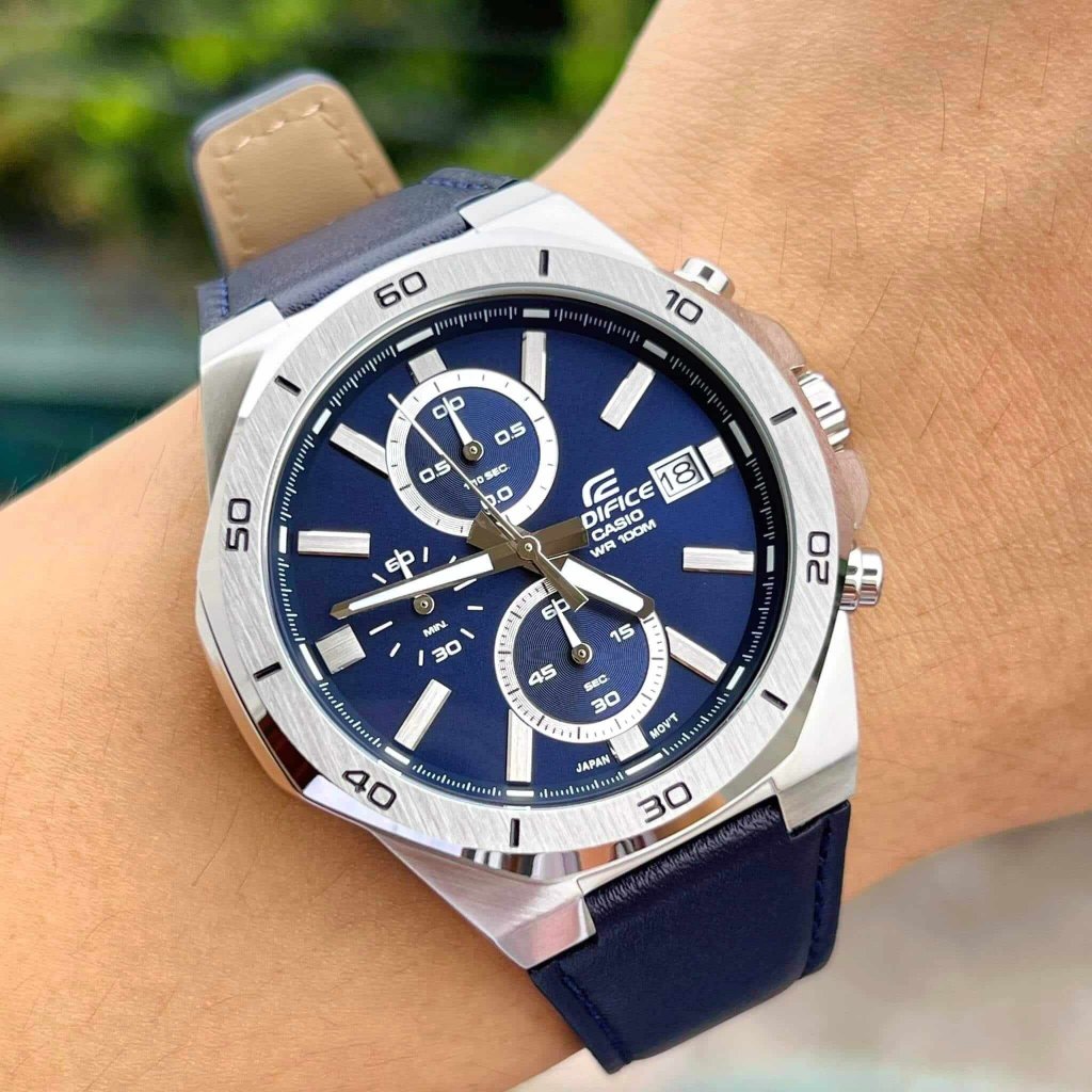 Đồng Hồ Casio Nam Dây Da Chính Hãng EDIFICE EFV-640L-2AVUDF