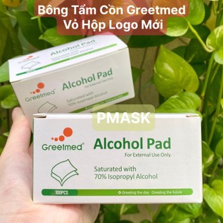 Bông tẩm cồn Greetmeed (Hộp 100 miếng) – Alcohol Pads - Nhập khẩu chính thức từ hãng GREETMED
