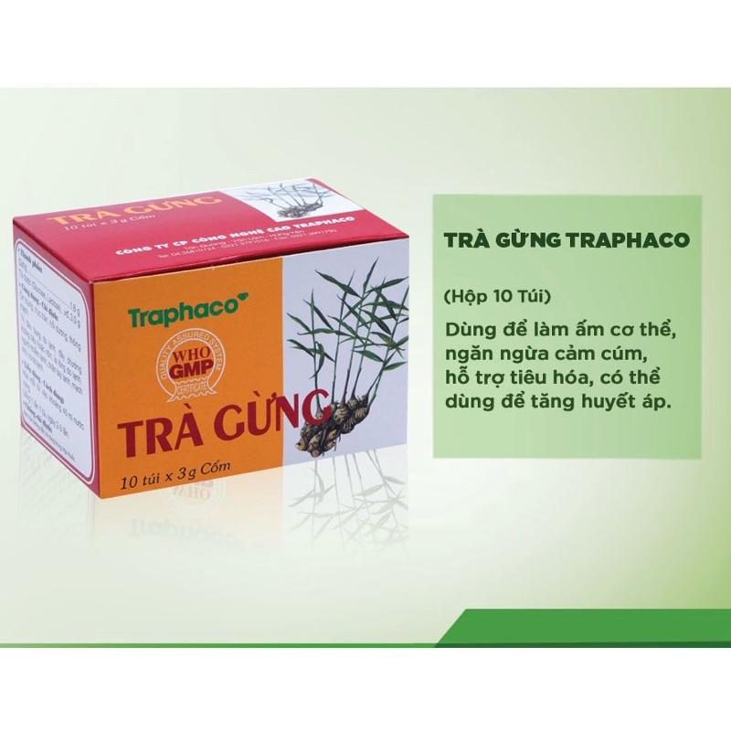 Trà Gừng Traphaco hộp 10 gói