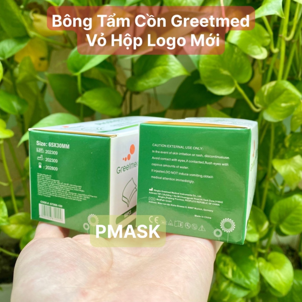 Bông tẩm cồn Greetmeed  Alcohol Pads - Bông làm sạch da trước khi tiêm, lau điện thoại, lau tay