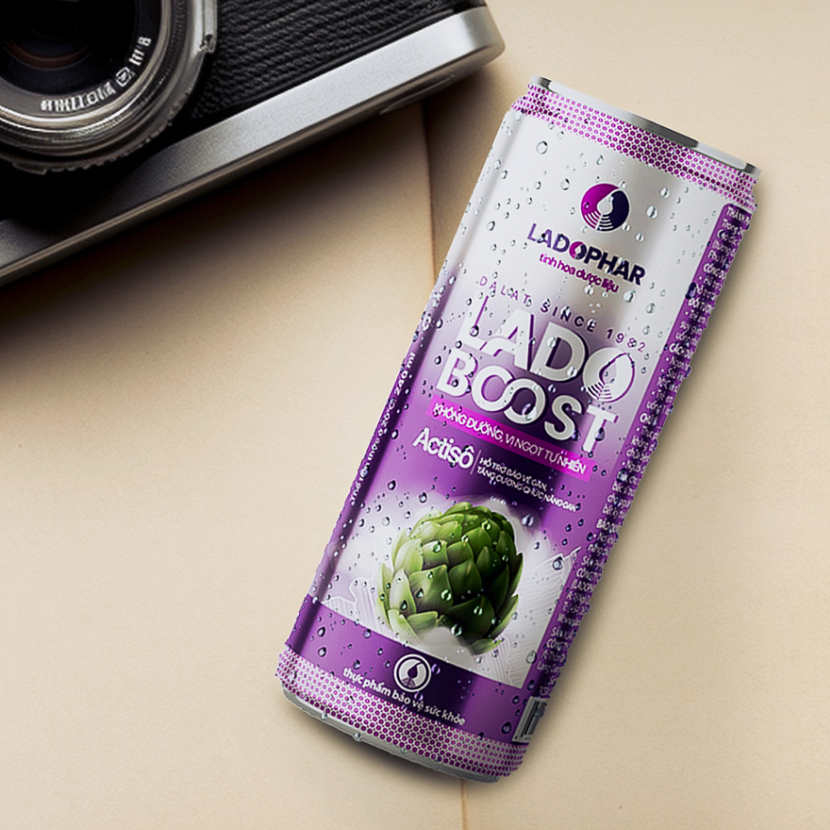 Nước uống tăng cường sức khỏe Lado Boost Actiso Ladopharma