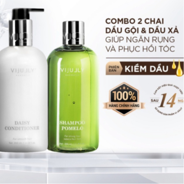 Bộ Dầu Gội & Dầu Xả Chính Hãng VIJULLY Giảm Rụng Và Phục Hồi Tóc Hư Tổn [ Hàng Chính Hãng ]