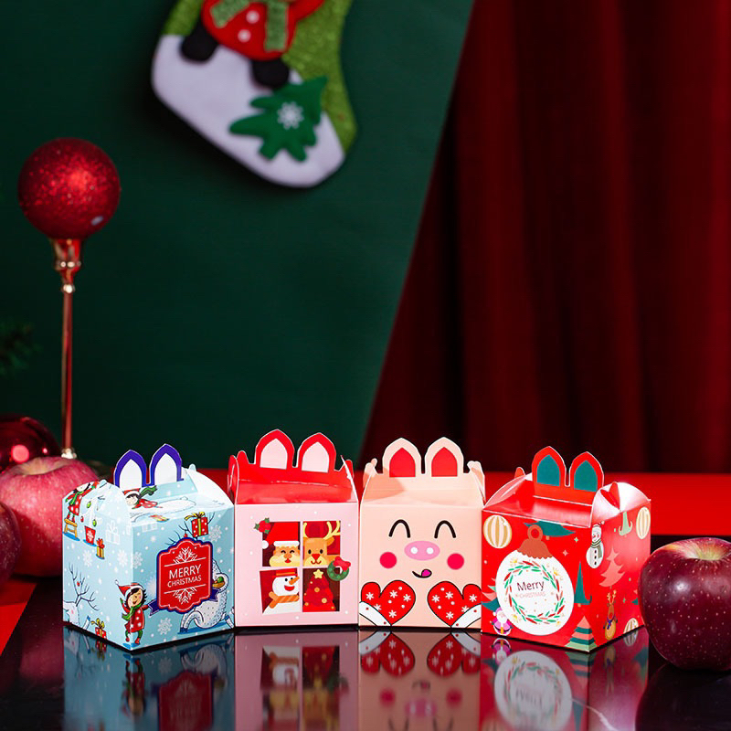 Hộp giấy đựng quà tặng hình Noel nhiều mẫu