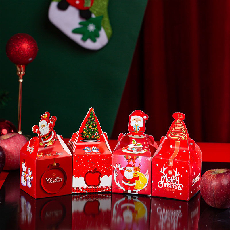 Hộp giấy đựng quà tặng hình Noel nhiều mẫu