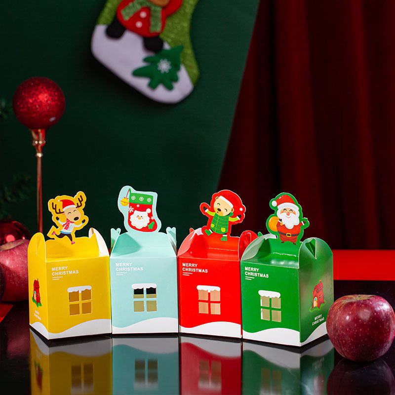 Hộp giấy đựng quà tặng hình Noel nhiều mẫu