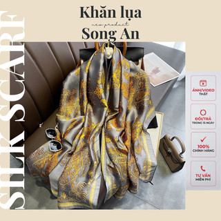 Khăn lụa quàng cổ,khăn lụa đi du lịch,đi biển,KT:190x80cm