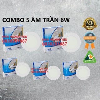 5 Bóng đèn led âm trần 6W khoét lỗ 100mm