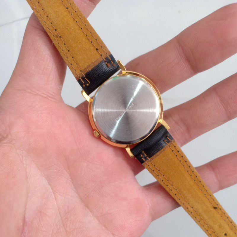 Đồng hồ si nữ dây da mạ vàng hiệu KNIGHT độ mới cao 98%