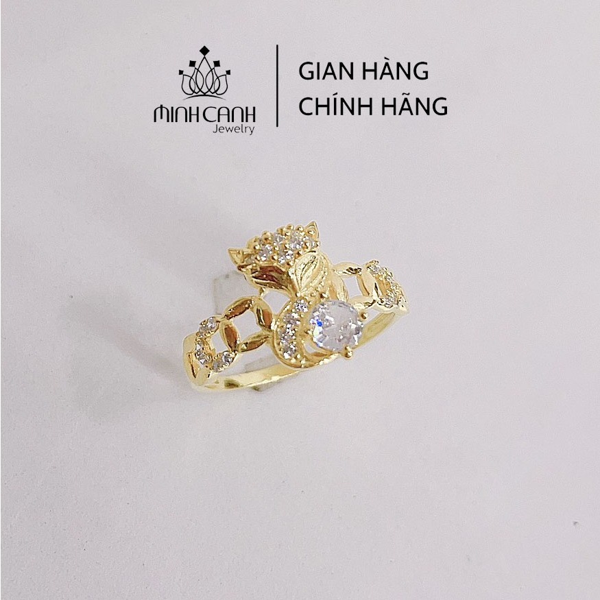 Nhẫn Bạc Hồ Ly Kim Tiền Đính Đá Minh Canh Jewelry