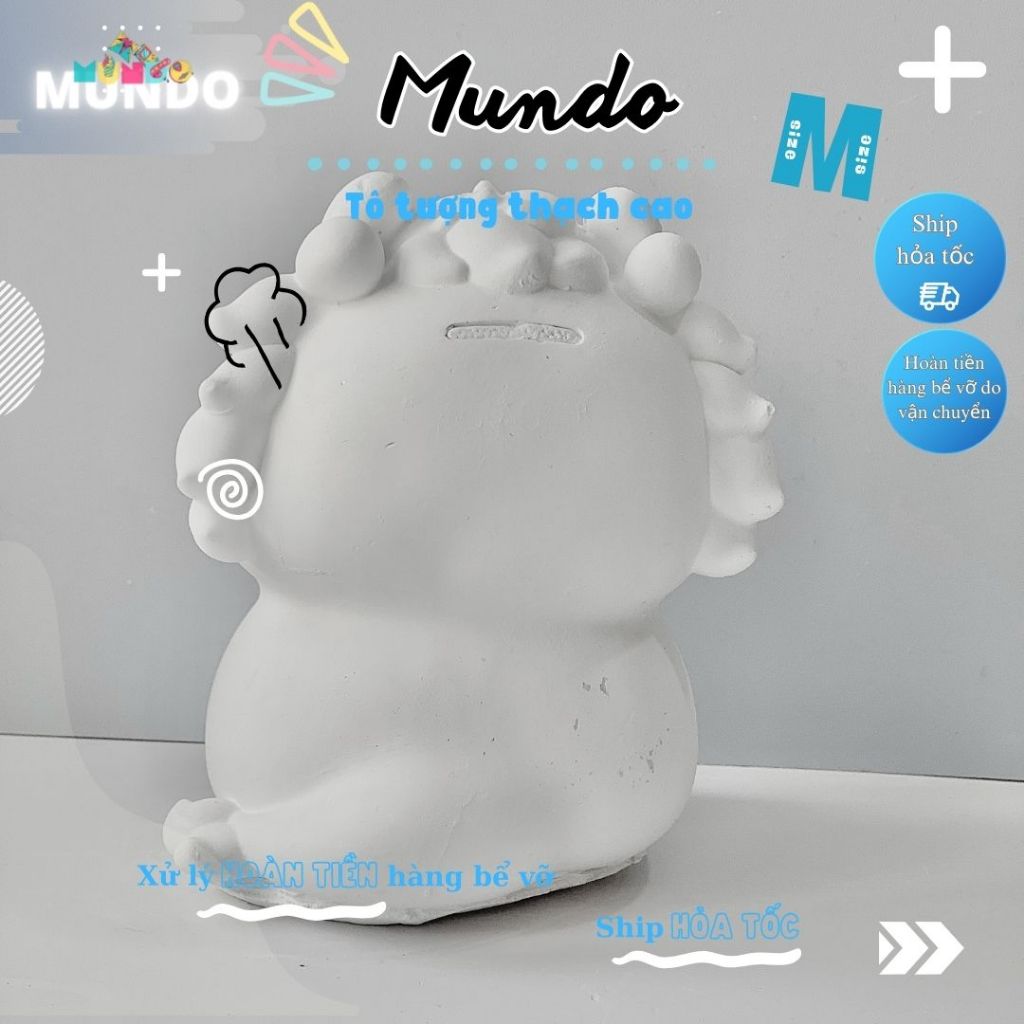 Tô Tượng Thạch Cao Bé Rồng Béo Ú Size XXL 003, Tượng Thạch Cao MUNDO