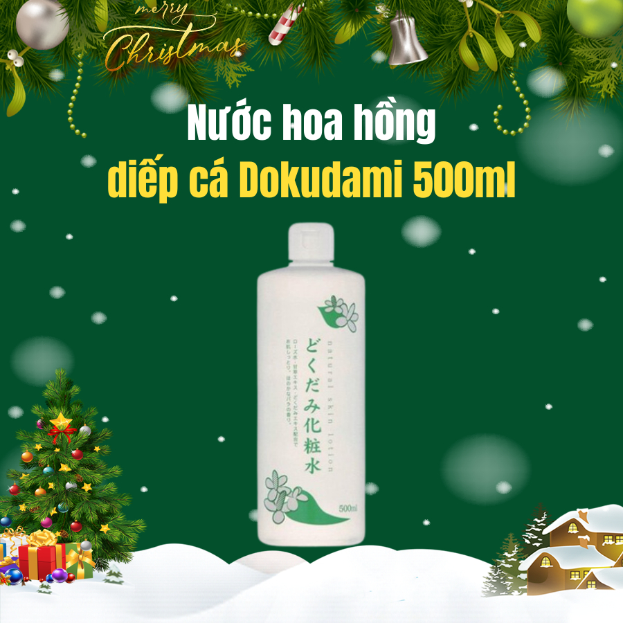 Nước hoa hồng diếp cá Dokudami Natural Skin 500ml Date tháng 3/2026