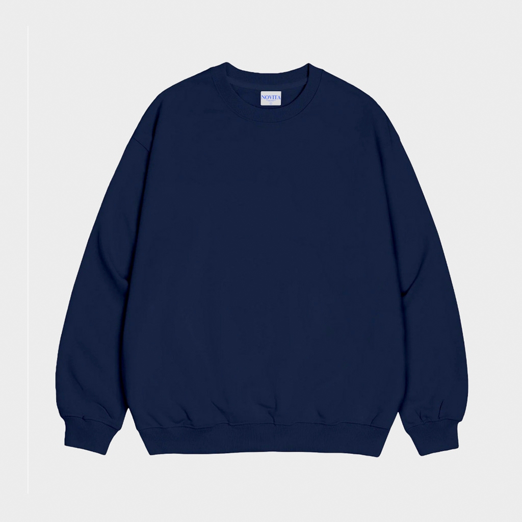 Áo Sweater Novita Trơn Unisex Basic