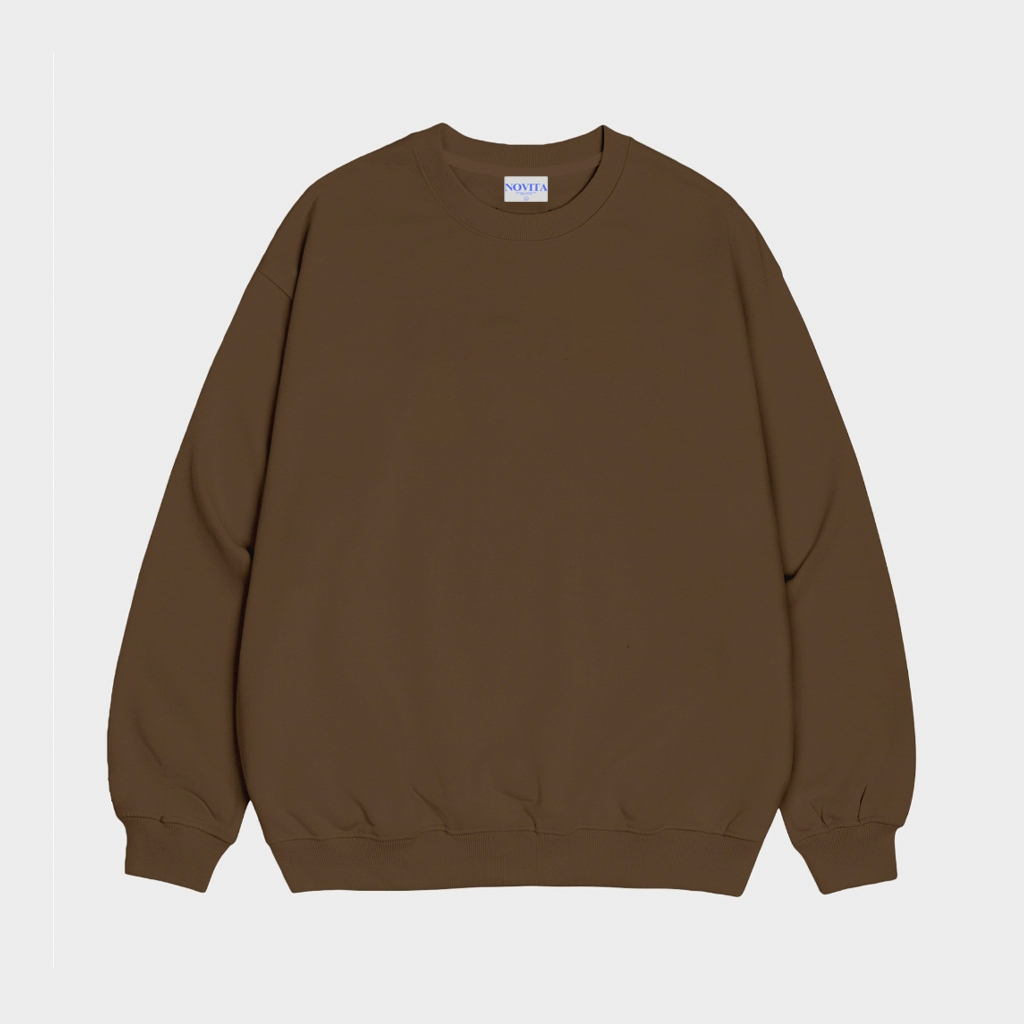 Áo Sweater Novita Trơn Unisex Basic