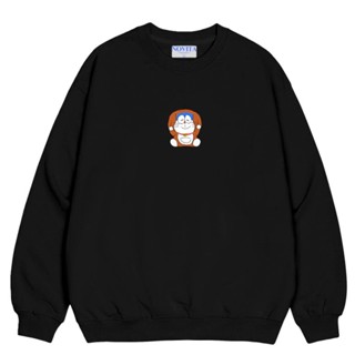 Áo Sweater Novita Doremon Nỉ Lót Lông Cotton 100% Unisex Local Brand