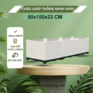 Chậu ghép luống , chậu trồng rau 150x50x40, 150x50x60 nhựa hdpe độ bền trên 10 năm - quang anh hcm