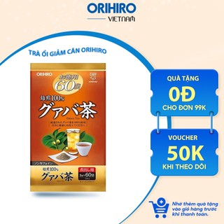  Trà ổi túi lọc hỗ trợ giảm cân Orihiro 60 gói thanh nhiệt mát gan Nhật Bản 