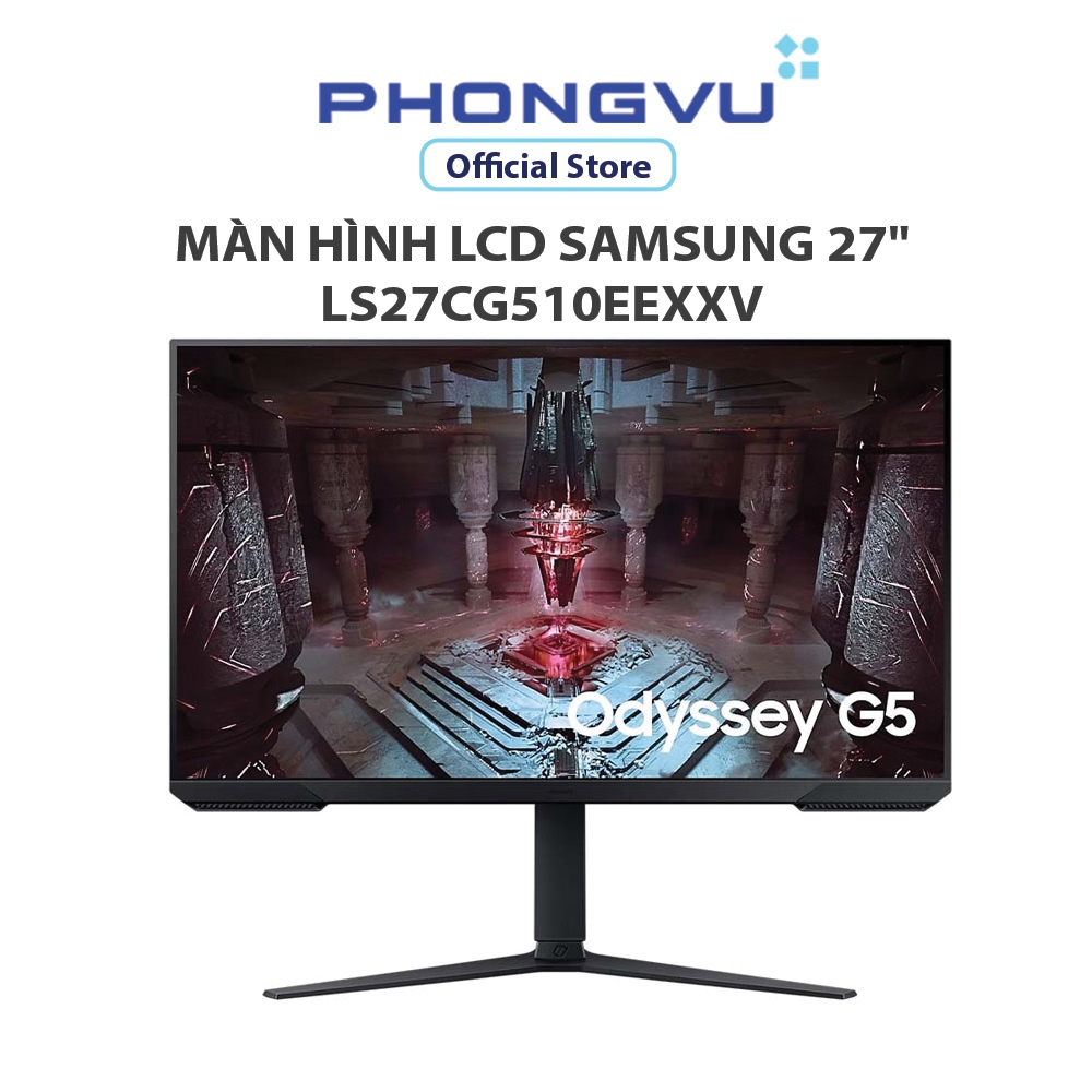 Màn hình LCD SAMSUNG 27" LS27CG510EEXXV (2560 x 1440/VA/165Hz/1 ms/FreeSync Premium) - Bảo hành 24 tháng