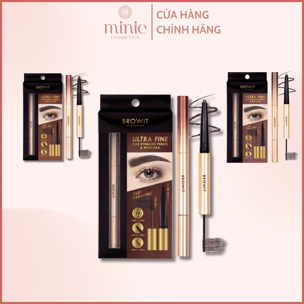 Chì Kẻ Mày Và Mascara Mày 2 Trong 1 Browit Ultra Fine Duo Eyebrow Pencil & Mascara