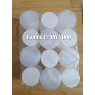 🌱Lốc 12 hũ làm sữa chua có nắp 90ml , hũ đựng kem bằng nhựa dẻo 🌱