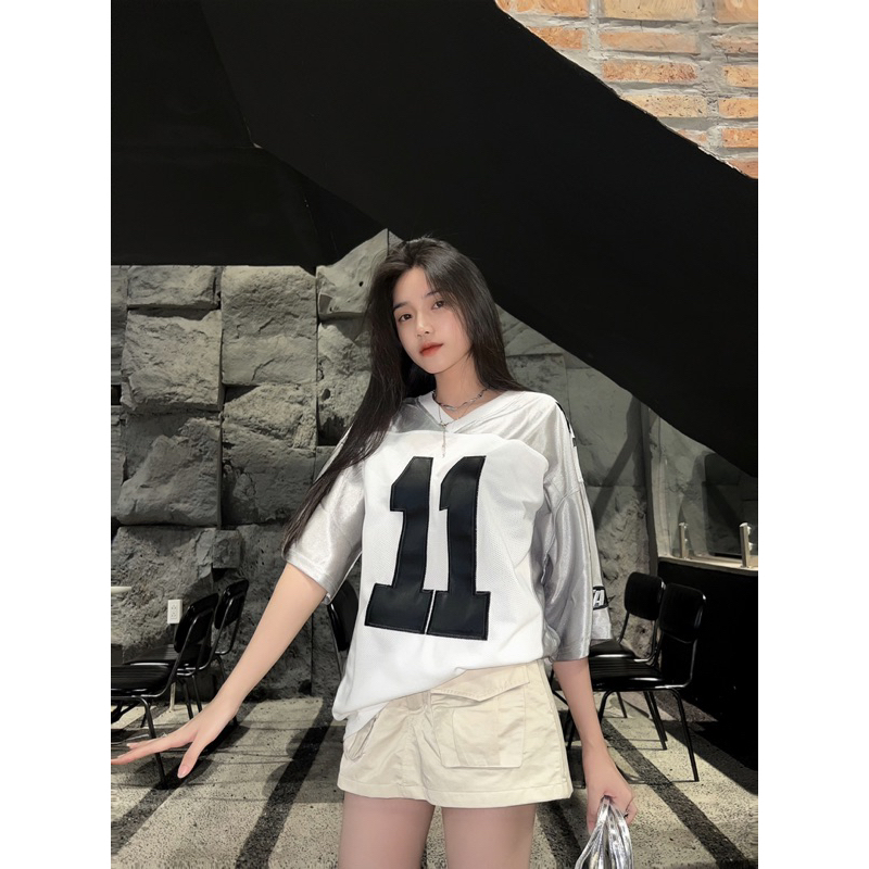 Áo Thun Phối Bóng Đá fafic Local Brand thể thao Form Oversize  áo jersey Dáng rộng tay lỡ hình thêu 11 nam nữ