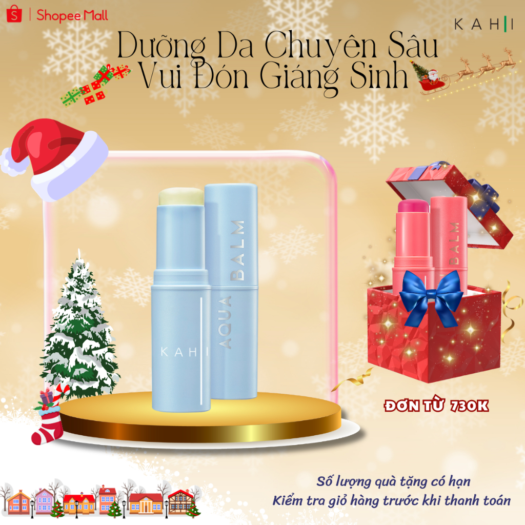 Kem chống nắng dạng sáp KAHI Aqua Balm 9g 50SPF+ PA++++ bảo vệ làn da nhạy cảm, nâng tông & dưỡng ẩm