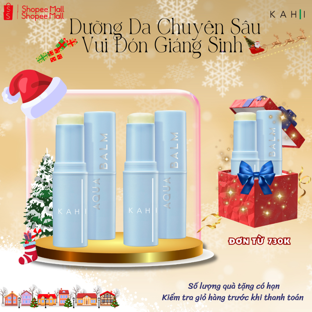 Combo 2 Sáp Chống Nắng KAHI Aqua Balm 9g 50SPF+ PA++++ Bảo Vệ Làn Da Nhạy Cảm, Nâng Tông & Dưỡng Ẩm