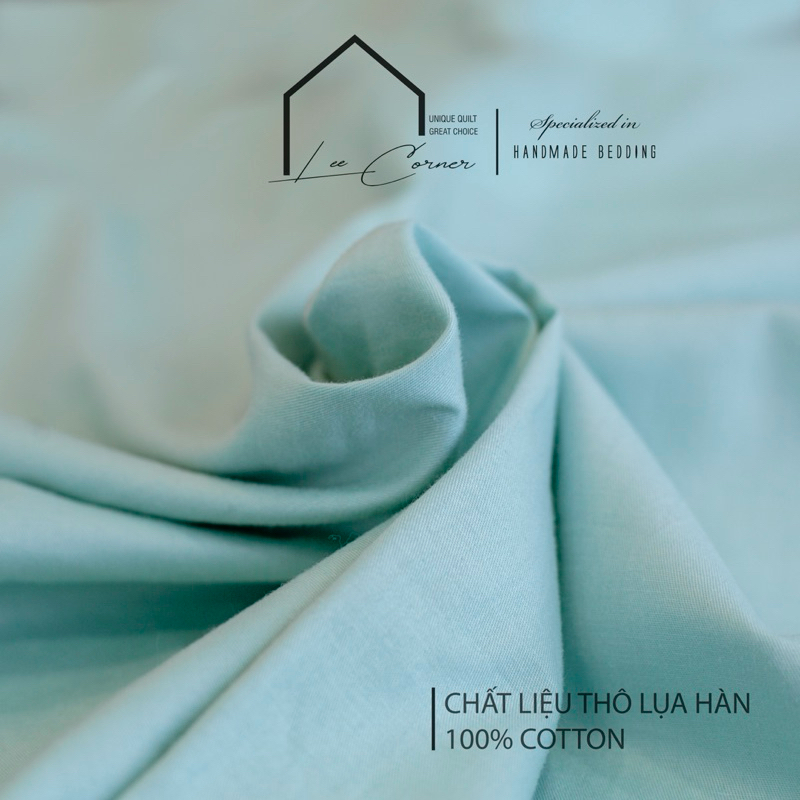 Ga giường 1m8 Cotton cao cấp LEE CORNER, vải Thô lụa Hàn, drap giường size 1,8x2m