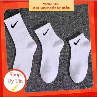 Tất Vớ Đẹp Trắng Đen Thể Thao Cổ Ngắn Cổ Trung Cổ Cao Nam Nữ Vải Dệt Kim TA23