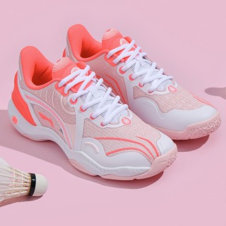 giày cầu lông Lining AYZT009-2 chính hãng màu hồng dành cho nữ bảo hành 12 tháng chơi sân bê tông