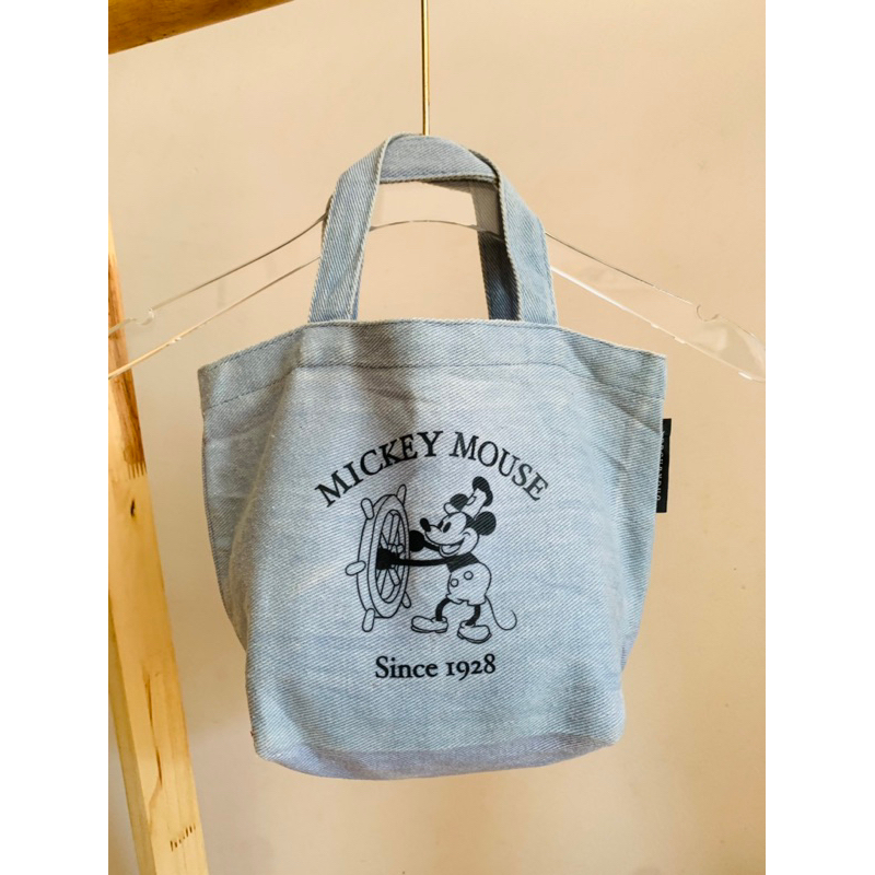 Túi xách nhỏ vải denim hình chuột Mickey