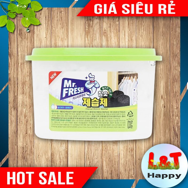 |Hút Khô Ráo| Bình hút ẩm khử khuẩn than hoạt tính Mr Fresh 256g Hàn Quốc (Nhập khẩu và phân phối bởi Hando)